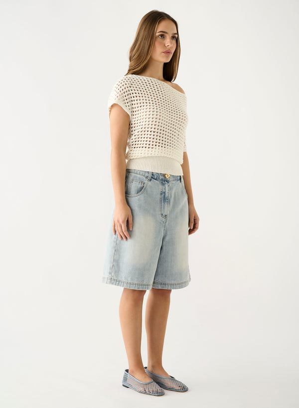 Esmaee -  Bayview Knit Top - White