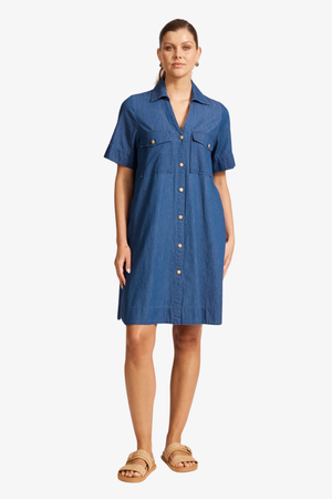Eb & Ive - Melenia Shirt Dress - Indigo