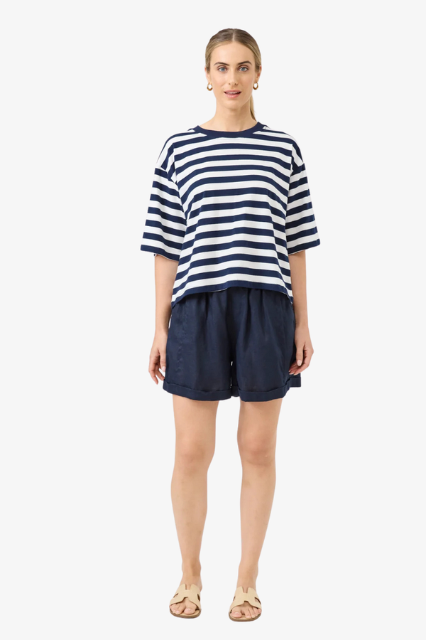 Eb & Ive - Studio Stripe TShirt - Ebony