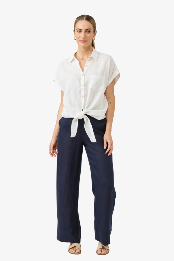 Eb & Ive - Studio Tie Shirt One Size - Salt