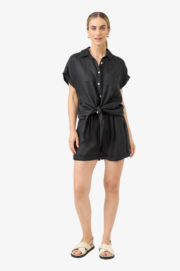 Eb & Ive -Studio Tie Shirt One Size - Ebony