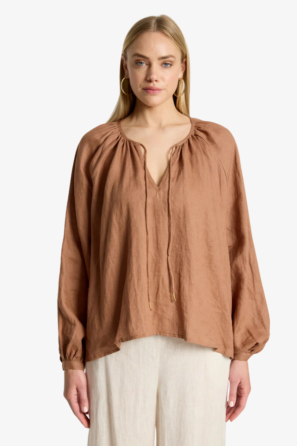 Eb & Ive - Bajau Blouse - Clay