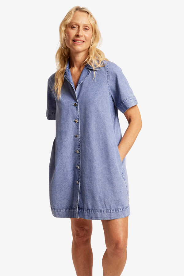 Eb & Ive -  Dusk Denim Maxi Dress - Denim
