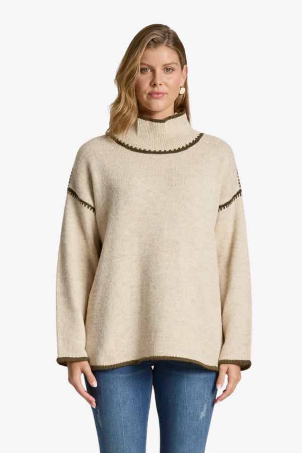 Eb & Ive - Orin Jumper - Dune/Olive
