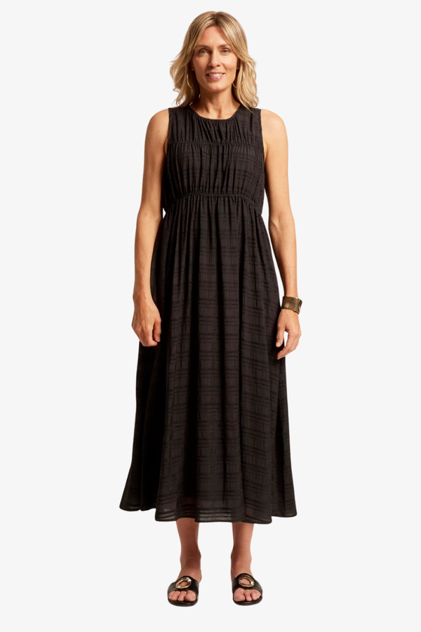 Eb & Ive -  Sovana Ruched Maxi Dress  - Black