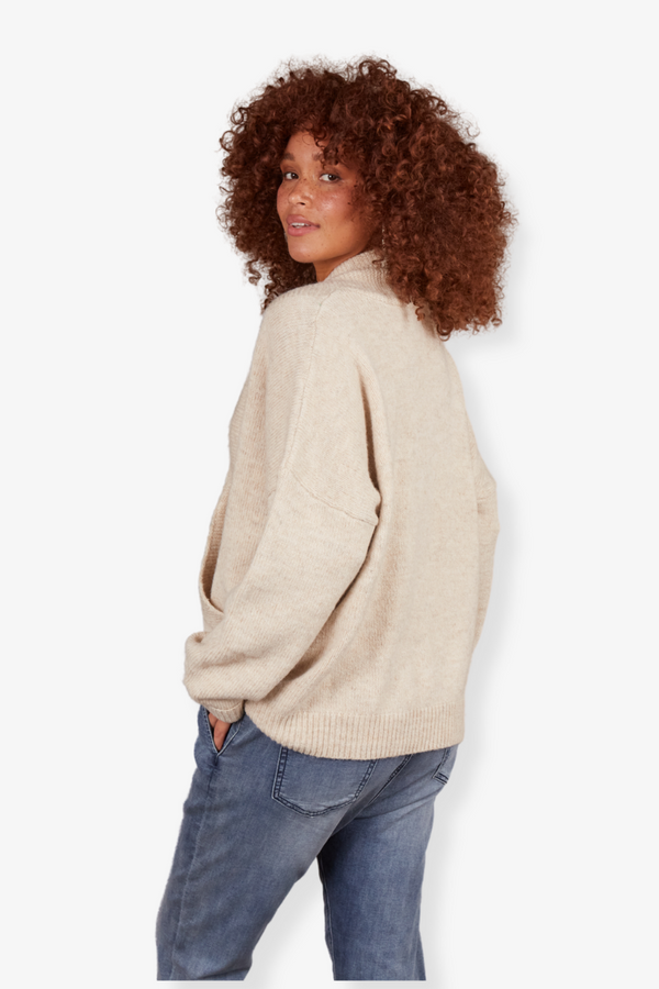 Eb & Ive - Paarl Crossover Knit - Oat