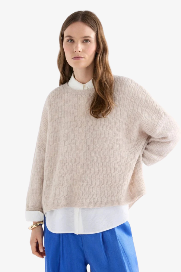Elk - Agna Pattern Sweater - Ecru
