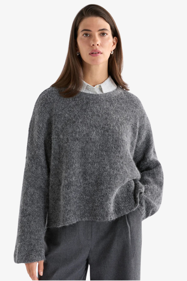 Elk - Agna Sweater - Mid Grey Marle