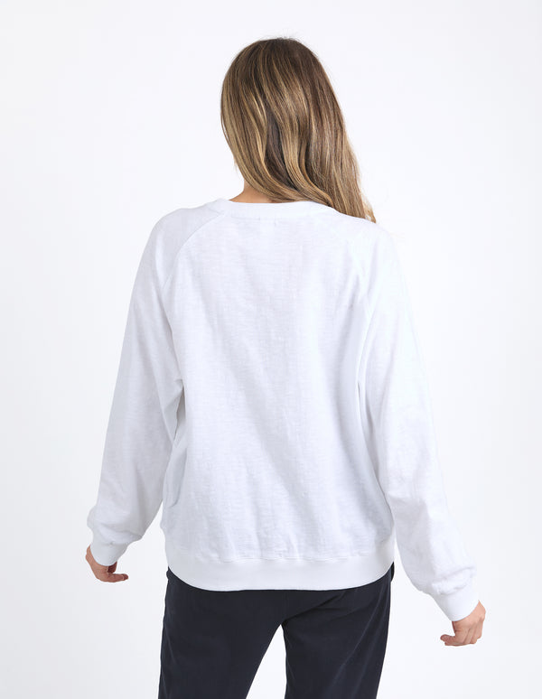 Elm - Kinsley L/S Sweat - White