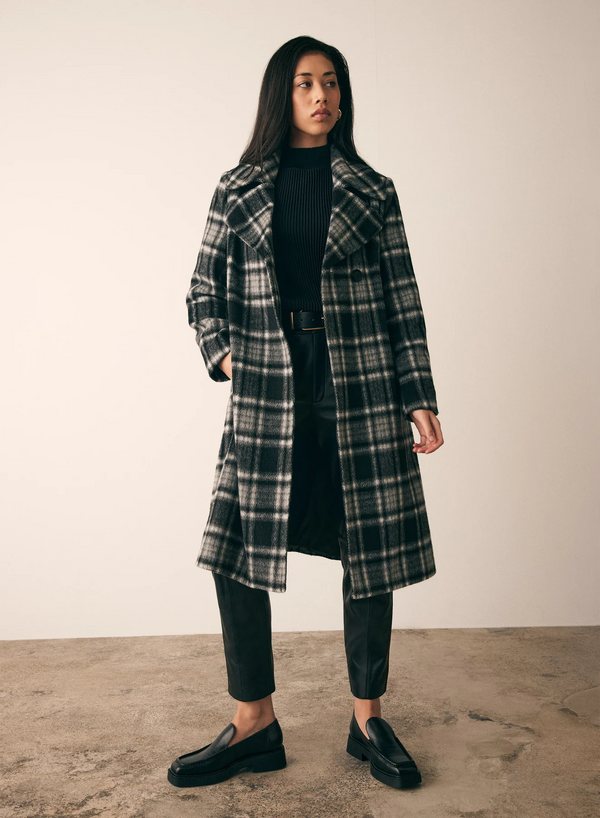 Esmaee - Concrete Coat - Black Check