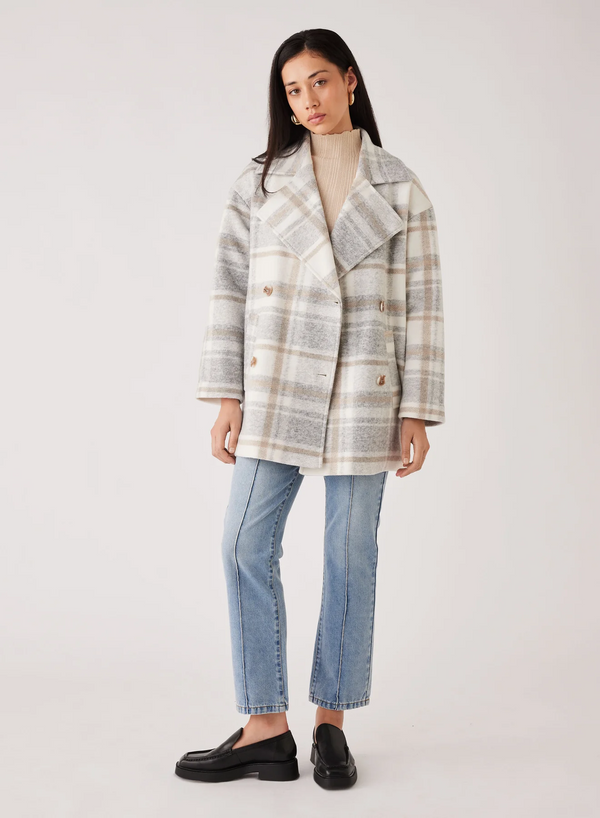 Esmaee - Lincoln Coat -  Grey Check