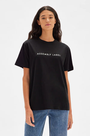 Assembly Label - Everyday Organic Logo Tee - True Black | milk + ginger
