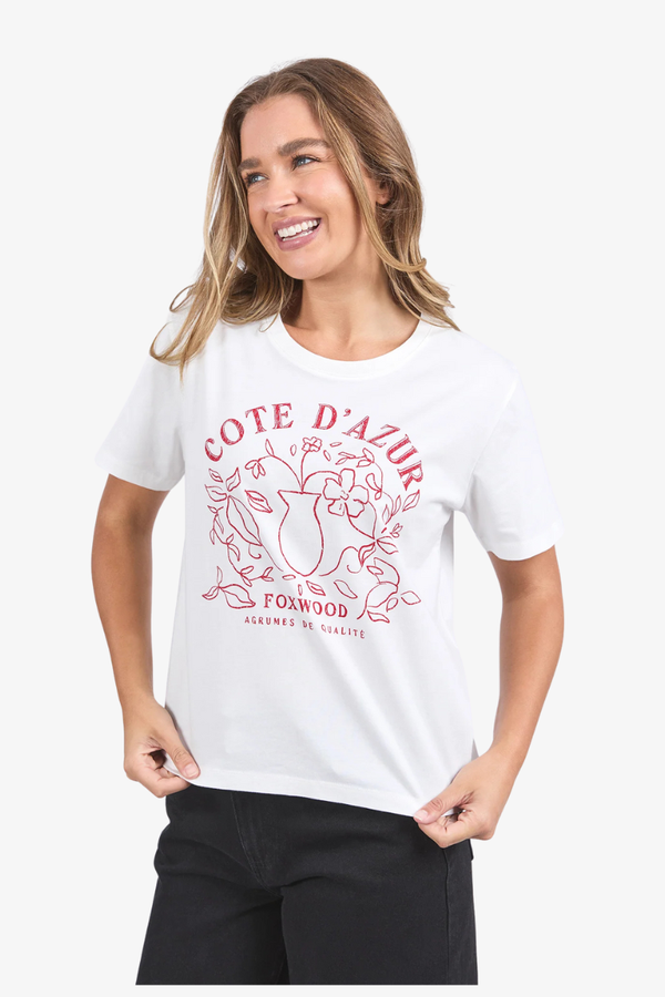 Foxwood - Cote D'Azur Tee - Vintage White