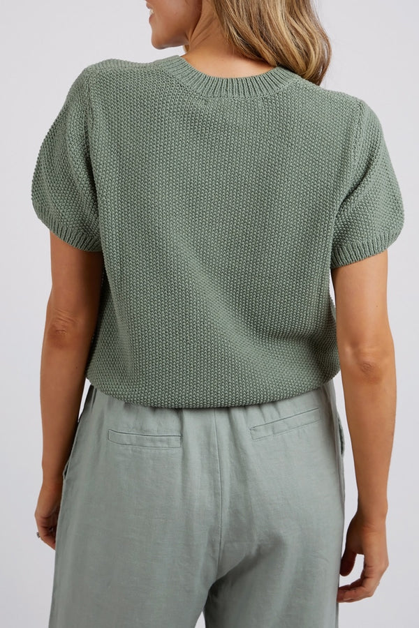 Foxwood - Blair Short Sleeve Knit - Sage Green