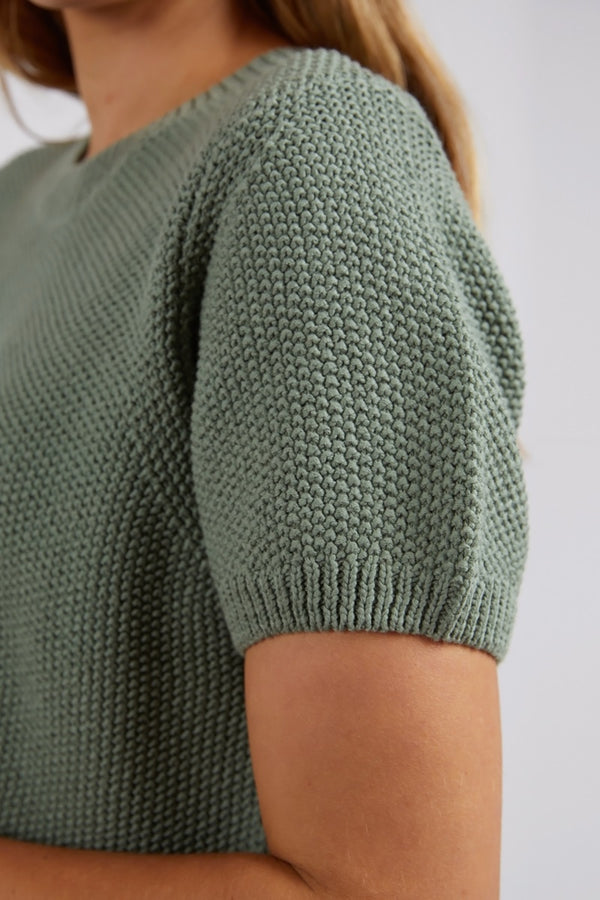 Foxwood - Blair Short Sleeve Knit - Sage Green