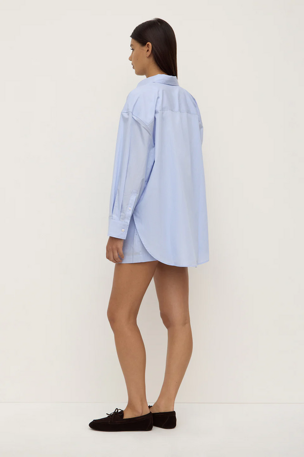 Assembly Label - Havana Stripe L/S Shirt - Blue / White Stripe