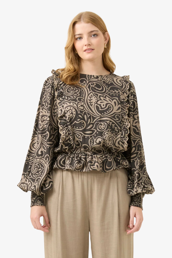 Isle of Mine - Grace Frill Top - Paisley