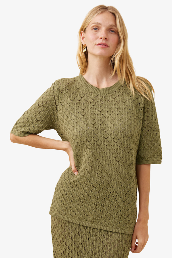 Isle of Mine -  Mia Knit Tee  - Sage