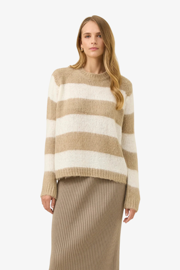 Isle of Mine - Pallas Striped Jumper - Stone