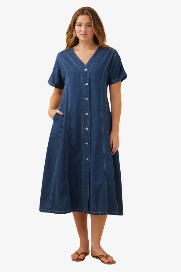 Isle of Mine -  Preston Maxi Dress - Deep Blue