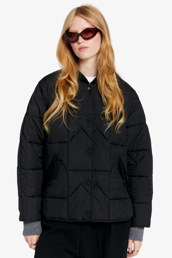 Karen Walker - Quilted Monogram Jacket - Black / Brown