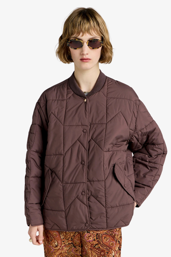 Karen Walker - Quilted Monogram Jacket - Chocolate