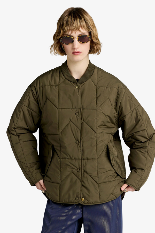 Karen Walker - Quilted Monogram Jacket - Olive