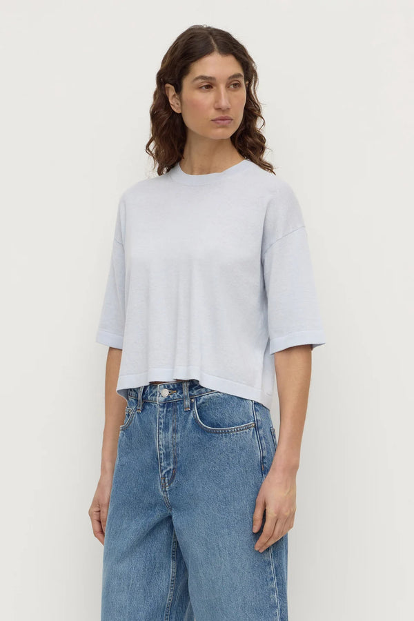 Assembly Label - Kensy Cotton Cashmere Tee - Powder Blue