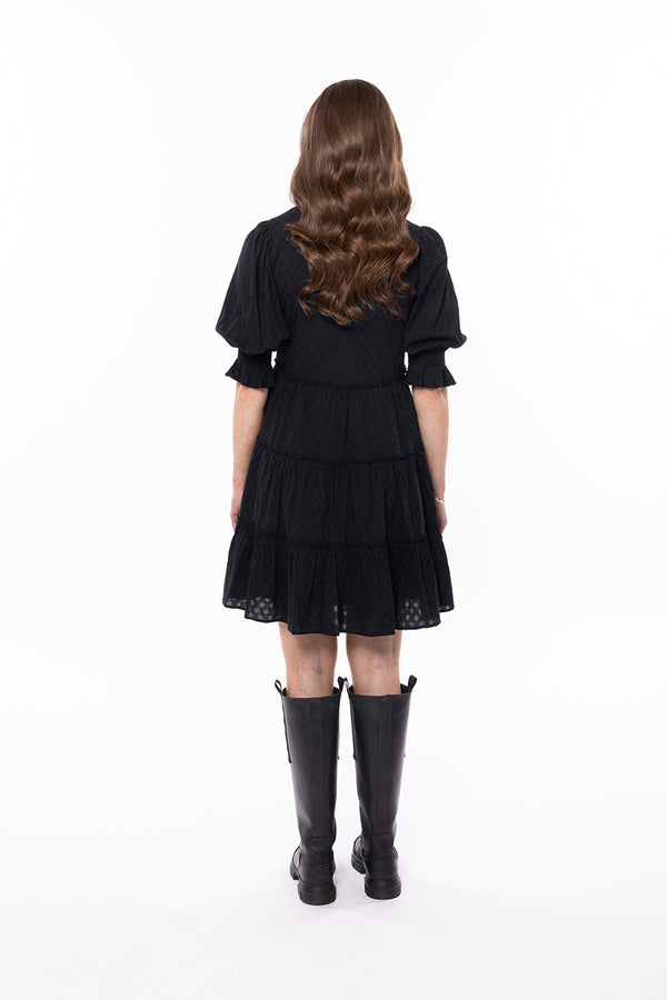 Liela + Luca - Claire Tiered Mini Dress - Black