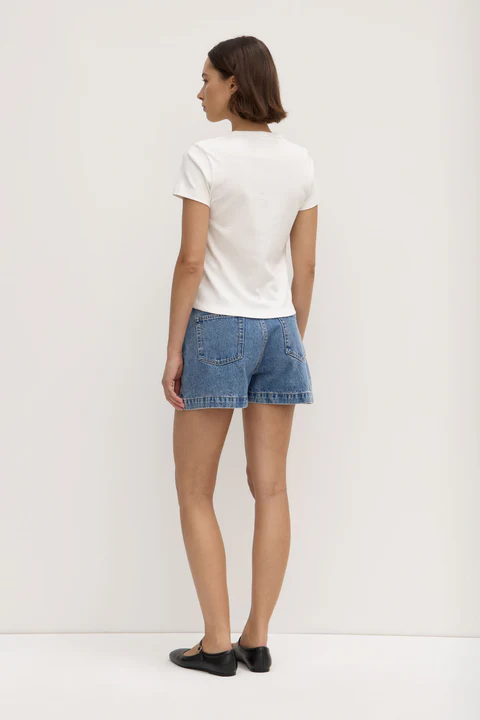 Assembly Label - Lyla Cap Sleeve Tee - Antique White