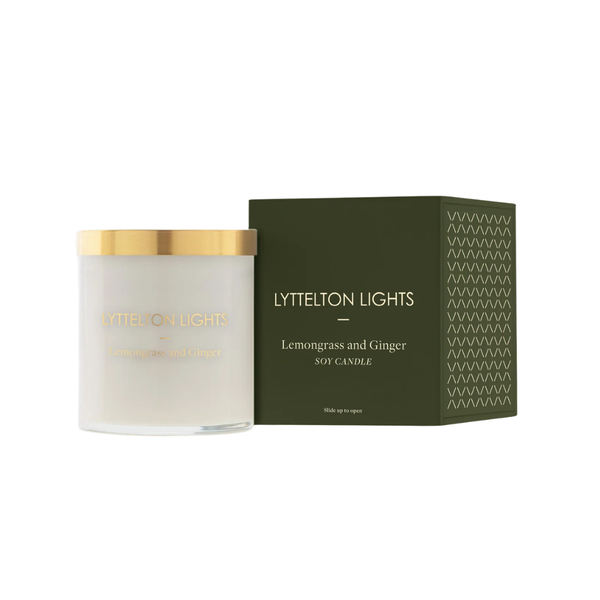 Lyttelton Lights - Medium Candle - Lemongrass & Ginger