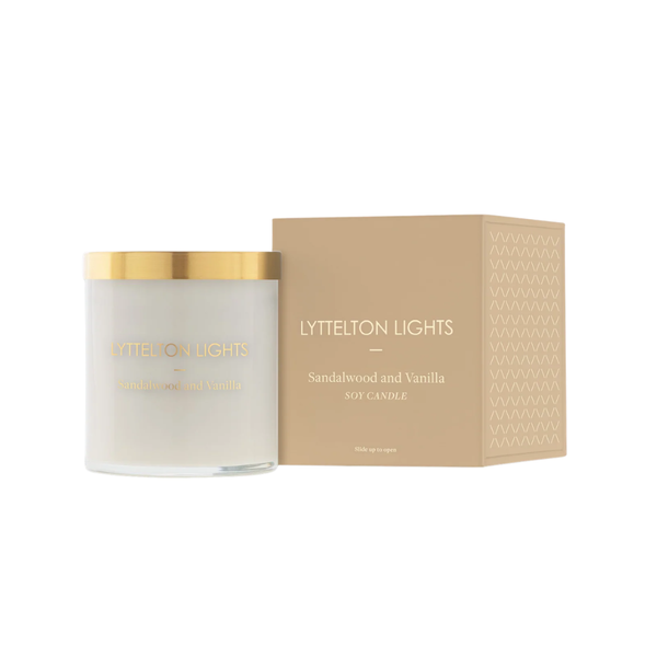 Lyttelton Lights - Medium Candle - Sandalwood & Vanilla