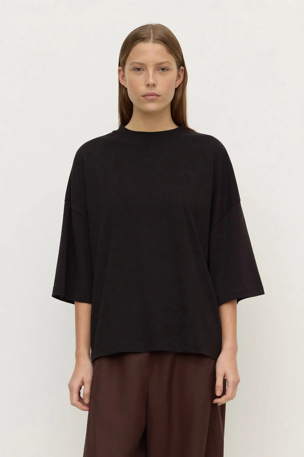 Assembly Label - Max Cotton Oversized Tee -  Black