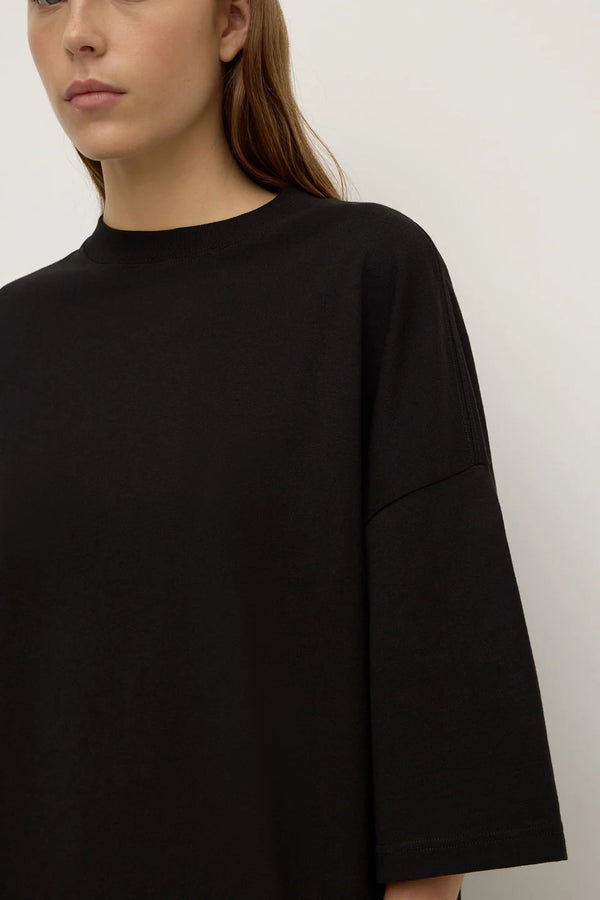 Assembly Label - Max Cotton Oversized Tee -  Black