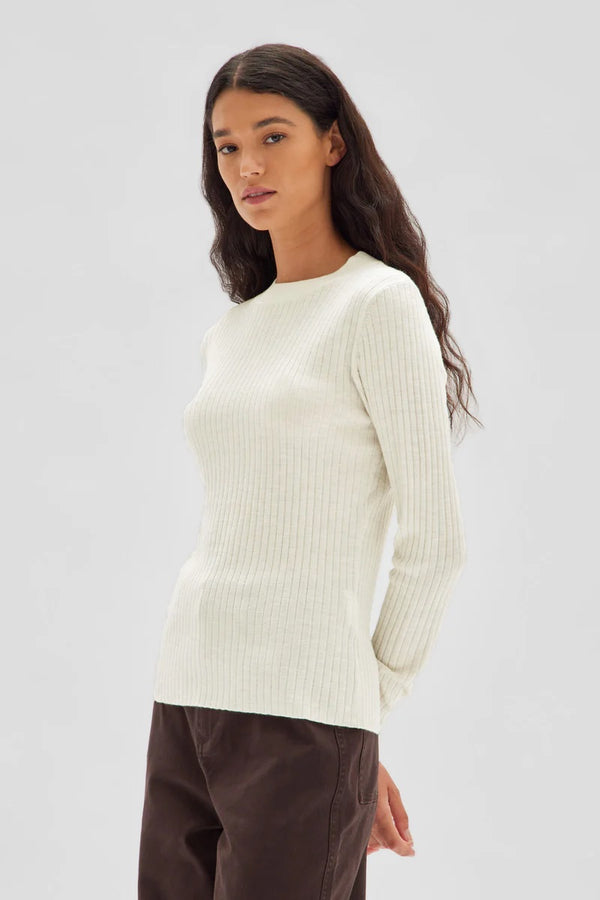Assembly Label - Mia Long Sleeve Knit - Antique White