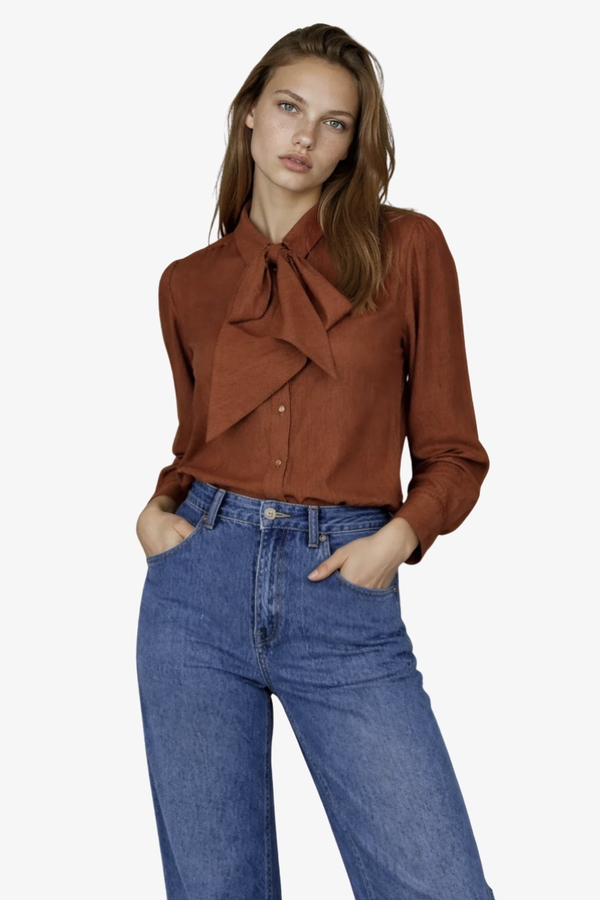 Mimoso - Bow Shirt - Burnt Rust
