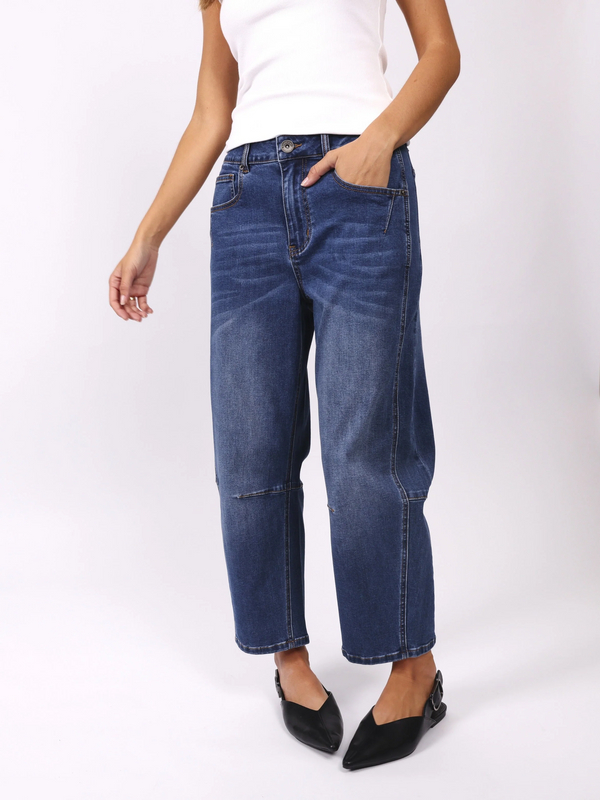 Monaco - Toni Barrel Jeans - Dark Blue