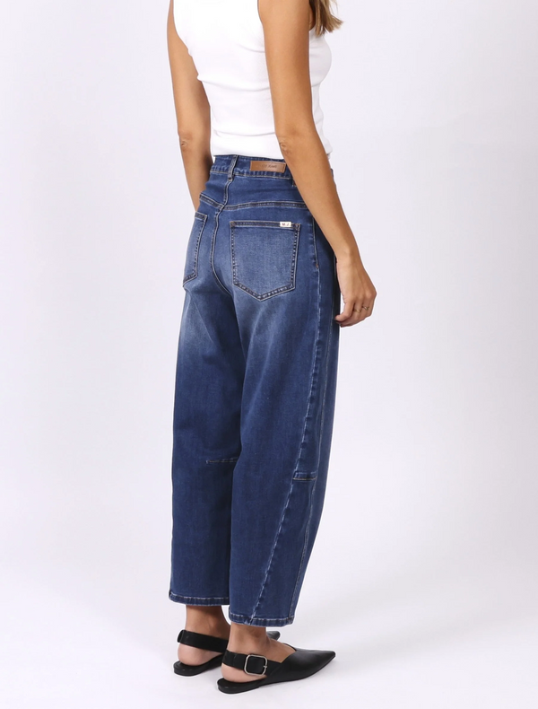 Monaco - Toni Barrel Jeans - Dark Blue