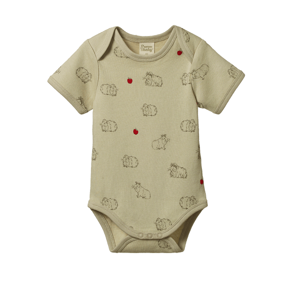 Nature Baby - Short Sleeve Body Suit - Guinea Pig Gala