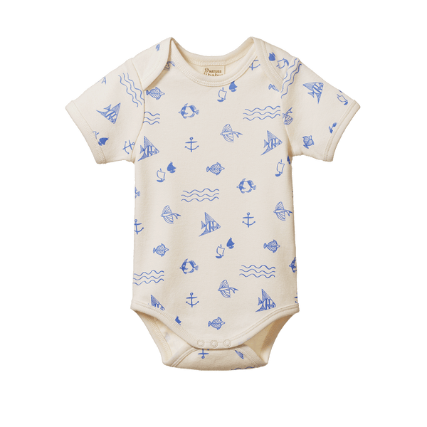 Nature Baby - Short Sleeve Body Suit - Atlantic Print