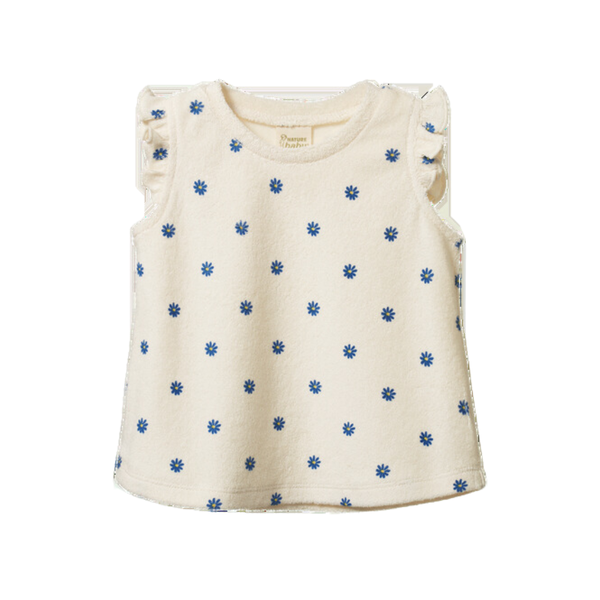 Nature Baby - Fleur Tee Terry - Daisy Daze Blue