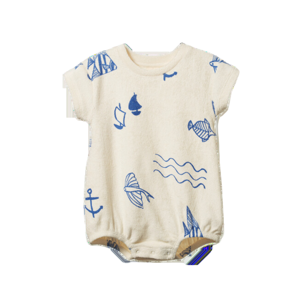 Nature Baby - Juno Romper Terry - Atlantic Print