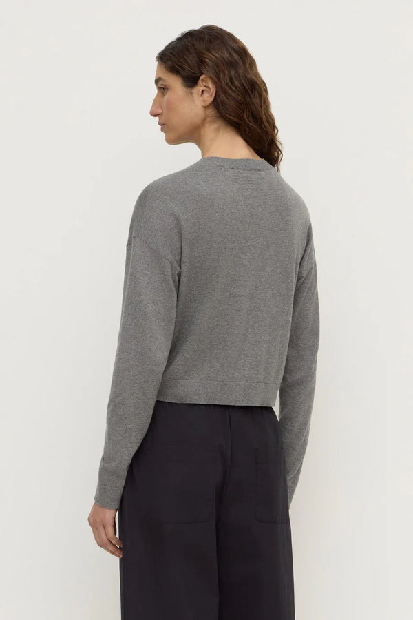 Assembly Label - Orina Cotton Cashmere Cardigan - Dark Grey Marle