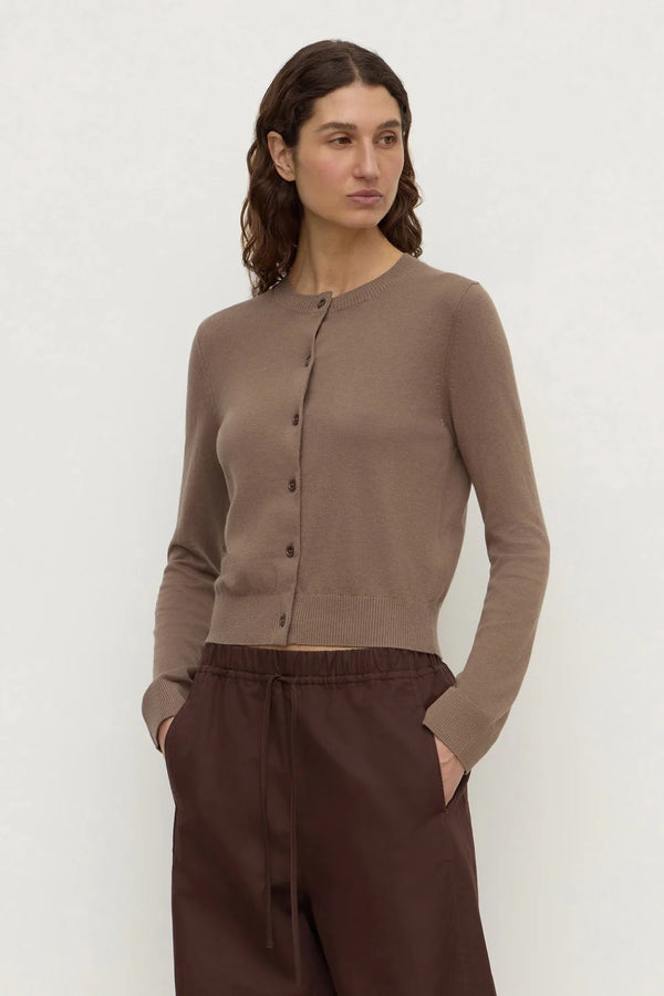 Assembly Label - Orina Cotton Cashmere Cardigan - Dark Sand