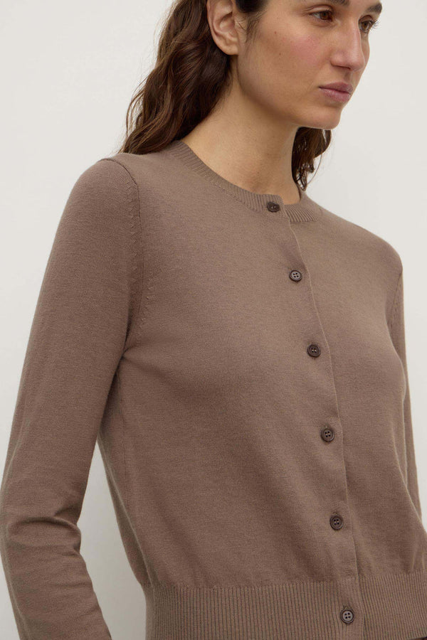 Assembly Label - Orina Cotton Cashmere Cardigan - Dark Sand