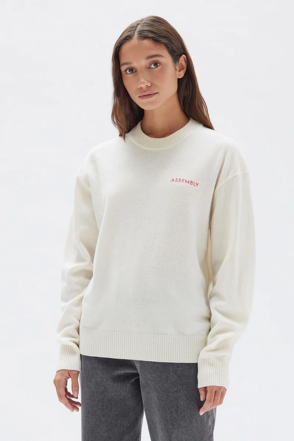 Assembly Label - Pax Wool Knit - Cream/Red