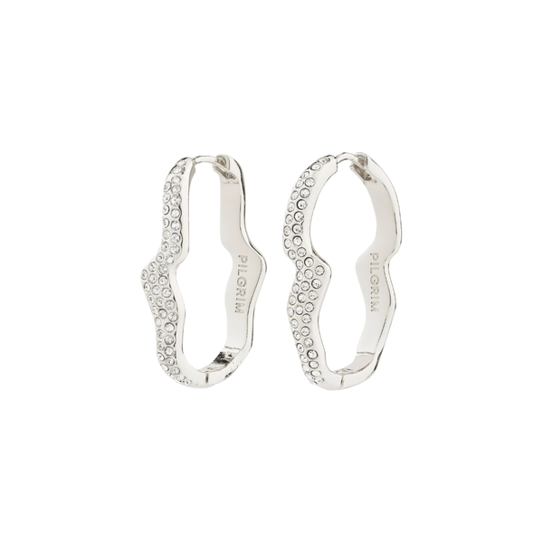 Pilgrim - Connect Crystal Earrings - Silver