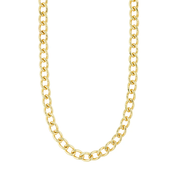 Pilgrim - Charm Recycled Curb Necklace - Gold Plated