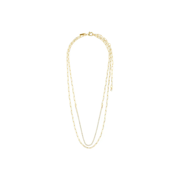 Pilgrim - Rowan Recycled Necklace 2-in-1 - Gold Plated