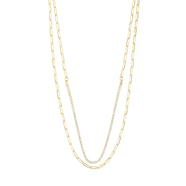 Pilgrim - Rowan Recycled Necklace 2-in-1 - Gold Plated